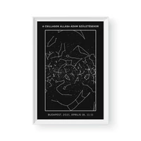 Kép 1/2 - Csillagtérkép / Álló / Framed - Fehér kerettel