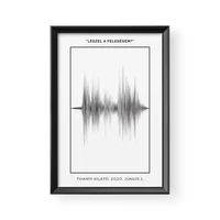 Kép 2/2 - Hanghullám / Álló / Framed - Fekete kerettel