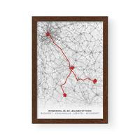Kép 4/4 - Térkép / Álló / Minimal - Barna kerettel