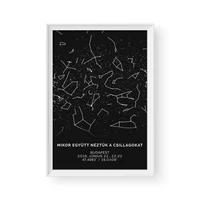Kép 1/2 - Csillagtérkép / Álló / Minimal - Fehér kerettel