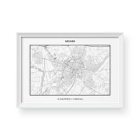 Kép 1/2 - Térkép / Fekvő / Framed - Fehér kerettel