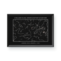 Kép 2/2 - Csillagtérkép / Fekvő / Framed - Fekete kerettel