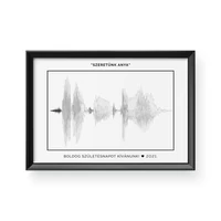 Kép 2/2 - Hanghullám / Fekvő / Framed - Fekete kerettel
