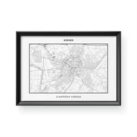 Kép 2/2 - Térkép / Fekvő / Framed - Fekete kerettel