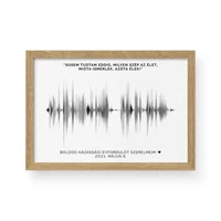 Kép 3/3 - Hanghullám / Fekvő / Minimal - Tölgy kerettel