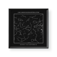 Kép 2/2 - Csillagtérkép / Négyzetes / Framed - Fekete kerettel