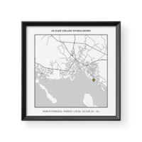 Kép 2/2 - Térkép / Négyzetes / Framed - Fekete kerettel