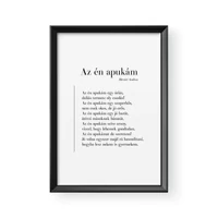 Kép 1/3 - Apa verses kép fekete kerettel