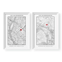 Kép 3/3 - Dupla térkép / Álló - Fehér kerettel