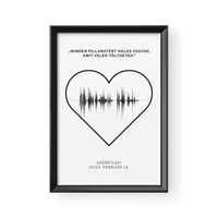 Kép 2/2 - Hanghullám / Álló / Heart - Barna kerettel