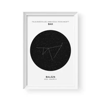 Kép 1/3 - Csillagkép / Álló / Bak - fehér kerettel