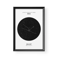 Kép 2/3 - Csillagkép / Álló / Bika - fekete kerettel