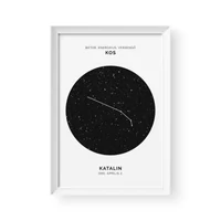 Kép 1/3 - Csillagkép / Álló / Kos - fehér kerettel