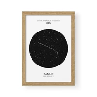 Kép 3/3 - Csillagkép / Álló / Kos - tölgy kerettel