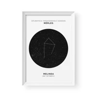 Kép 1/3 - Csillagkép / Álló / Mérleg - fehér kerettel