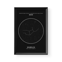 Kép 2/3 - Csillagkép / Álló / Szűz - fekete kerettel