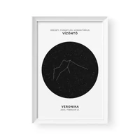 Kép 1/3 - Csillagkép / Álló / Vízöntő - fehér kerettel