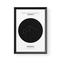 Kép 2/3 - Csillagkép / Álló / Vízöntő - fekete kerettel
