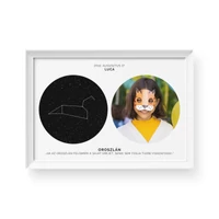 Kép 2/3 - Csillagkép + Fénykép / Fekvő / Classic - fehér kerettel