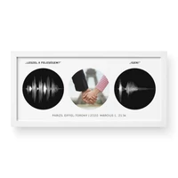 Kép 2/3 - Dupla hanghullám + Fénykép / Panoráma / Classic - Fehér kerettel