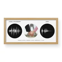 Kép 3/3 - Dupla hanghullám + Fénykép / Panoráma / Classic - Tölgy kerettel