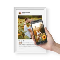 Kép 1/3 - Hangoskép / Álló / Instagram - Fehér kerettel, visszahallgatás- vagy nézés egy érintéssel okostelefonon