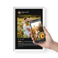 Kép 1/3 - Hangoskép / Álló / Instagram - Fehér kerettel, visszahallgatás- vagy nézés egy érintéssel okostelefonon