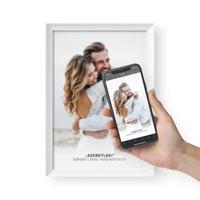 Kép 1/5 - Hangoskép / Álló / Minimal - Fehér kerettel, visszahallgatás- vagy nézés egy érintéssel okostelefonon