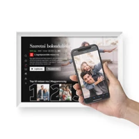 Kép 1/3 - Hangoskép / Fekvő / Netflix - Fehér kerettel, visszahallgatás- vagy nézés egy érintéssel okostelefonon
