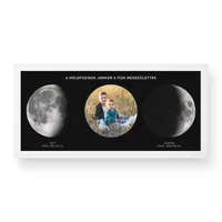 Kép 1/3 - Dupla Holdfázis + Fénykép / Fekvő / Panoráma - fehér kerettel