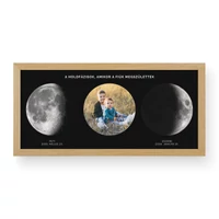 Kép 3/3 - Dupla Holdfázis + Fénykép / Fekvő / Panoráma - Tölgy kerettel