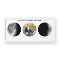 Kép 1/3 - Dupla Holdfázis + Fénykép / Fekvő / Panoráma - fehér kerettel
