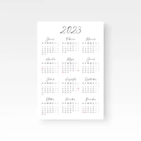 Kép 2/4 - 2023-as naptár hétvégék és ünnepnapok jelölésével