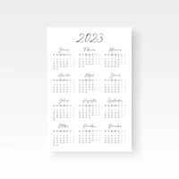 Kép 3/4 - 2023-as naptár hétvégék jelölésével