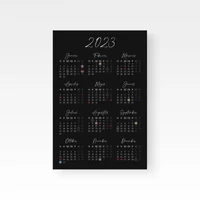 Kép 1/4 - 2023-as naptár hétvégék, ünnepnapok és családi események jelölésével