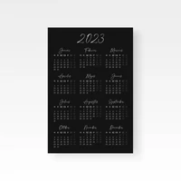Kép 3/4 - 2023-as naptár hétvégék jelölésével