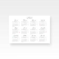 Kép 2/4 - 2023-as naptár hétvégék és ünnepnapok jelölésével