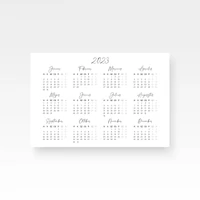 Kép 3/4 - 2023-as naptár hétvégék jelölésével