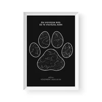 Kép 1/2 - Csillagtérkép / Álló / Paw - Fehér kerettel