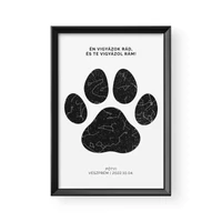 Kép 2/2 - Csillagtérkép / Álló / Paw - Barna kerettel