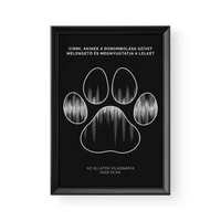 Kép 2/2 - Hanghullám / Álló / Paw - Barna kerettel