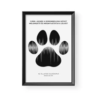 Kép 2/2 - Hanghullám / Álló / Paw - Barna kerettel