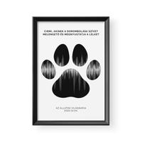 Kép 2/4 - Hanghullám / Álló / Paw - Fekete kerettel