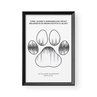 Kép 2/2 - Hanghullám / Álló / Paw - Barna kerettel