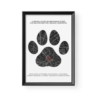 Kép 2/2 - Térkép / Álló / Paw - barna kerettel