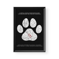 Kép 2/2 - Térkép / Álló / Paw - barna kerettel