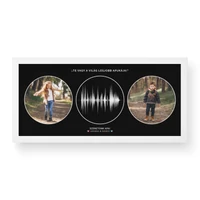 Kép 2/3 - Dupla fénykép + Hanghullám / Panoráma / Classic - Fehér kerettel