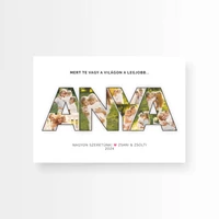 Kép 1/2 - Hangoskép / Fekvő / Kollázs: ANYA - körvonallal és felirattal