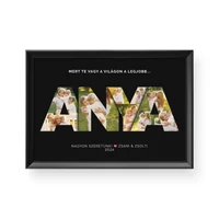Kép 3/4 - Hangoskép / Fekvő / Kollázs: ANYA - fekete kerettel, körvonal nélkül, felirattal