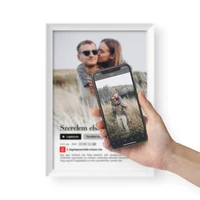 Kép 1/4 - Hangoskép / Fekvő / Netflix - Fehér kerettel, visszahallgatás- vagy nézés egy érintéssel okostelefonon